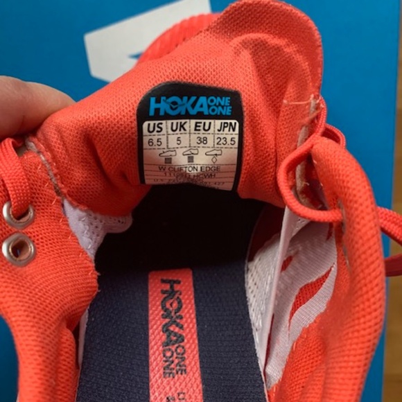 HOKA CLIFTON EDGE Women's Coral Running Shoes - Picture 6 of 7